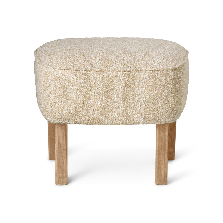 Ingeborg Foot Stool Ottomans Audo Copenhagen Sheepskin Moonlight Natural Oak