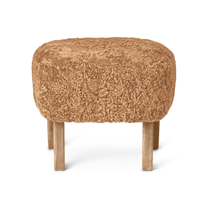 Ingeborg Foot Stool Ottomans Audo Copenhagen Sheepskin Honey Natural Oak