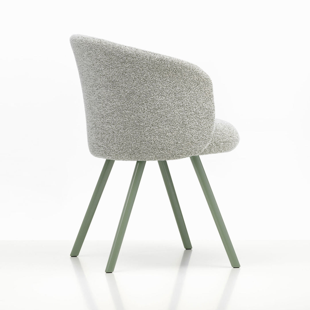 Mikado Dining Arm Chair Chairs Vitra Nubia Ivory / Forest Mint Powder Coated