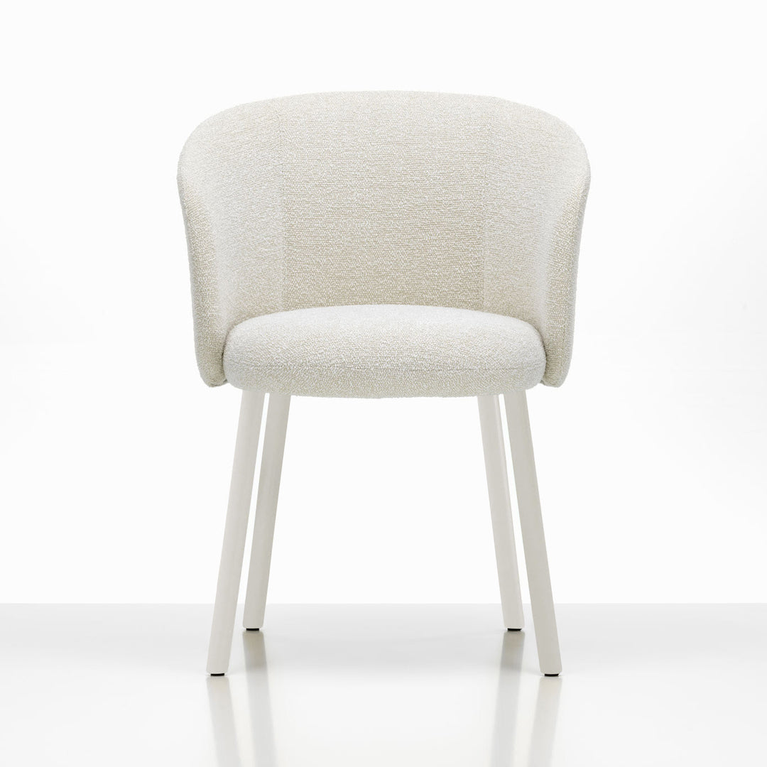 Mikado Dining Arm Chair Chairs Vitra Nubia Ivory / Pearl Chalk Powder Coated