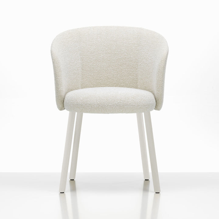 Mikado Dining Arm Chair Chairs Vitra Nubia Ivory / Pearl Chalk Powder Coated