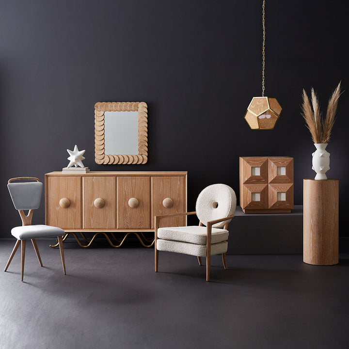 Torino X-Back Dining Chair in Tussah Sky Jonathan Adler