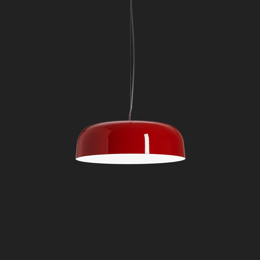 Canopy Pendant Light Lighting OLUCE Red Outside / Lacquered White Inside Small: 23.6 in diameter