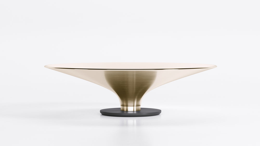 Ovni Up Coffee Table Matte Gold Tenax Small Coffee Tables Roche Bobois   