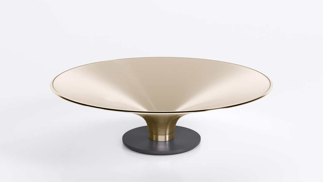 Ovni Up Coffee Table Matte Gold Tenax Small Coffee Tables Roche Bobois   