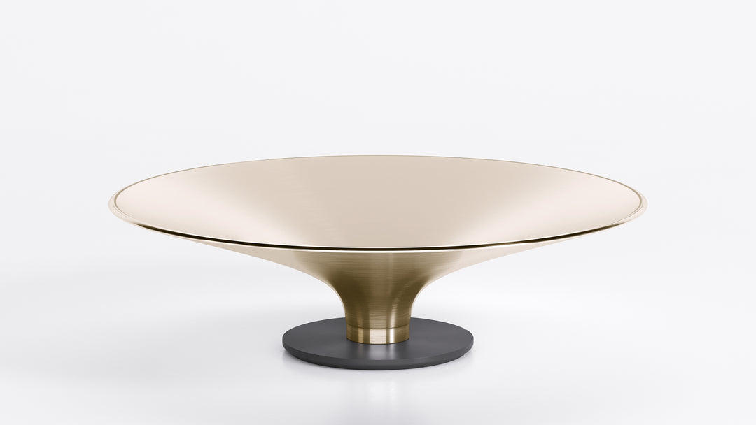 Ovni Up Coffee Table Matte Gold Tenax Small Coffee Tables Roche Bobois   
