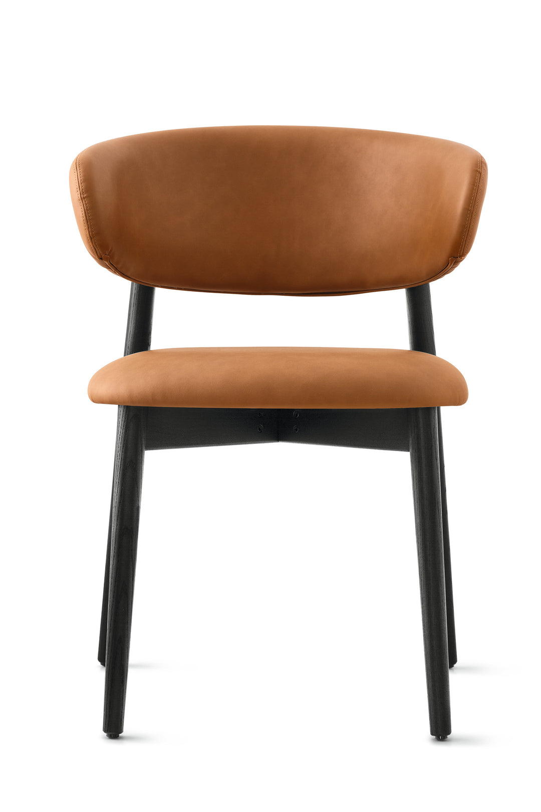 Oleandro Chair Wood Matt Black Cognac  Calligaris   