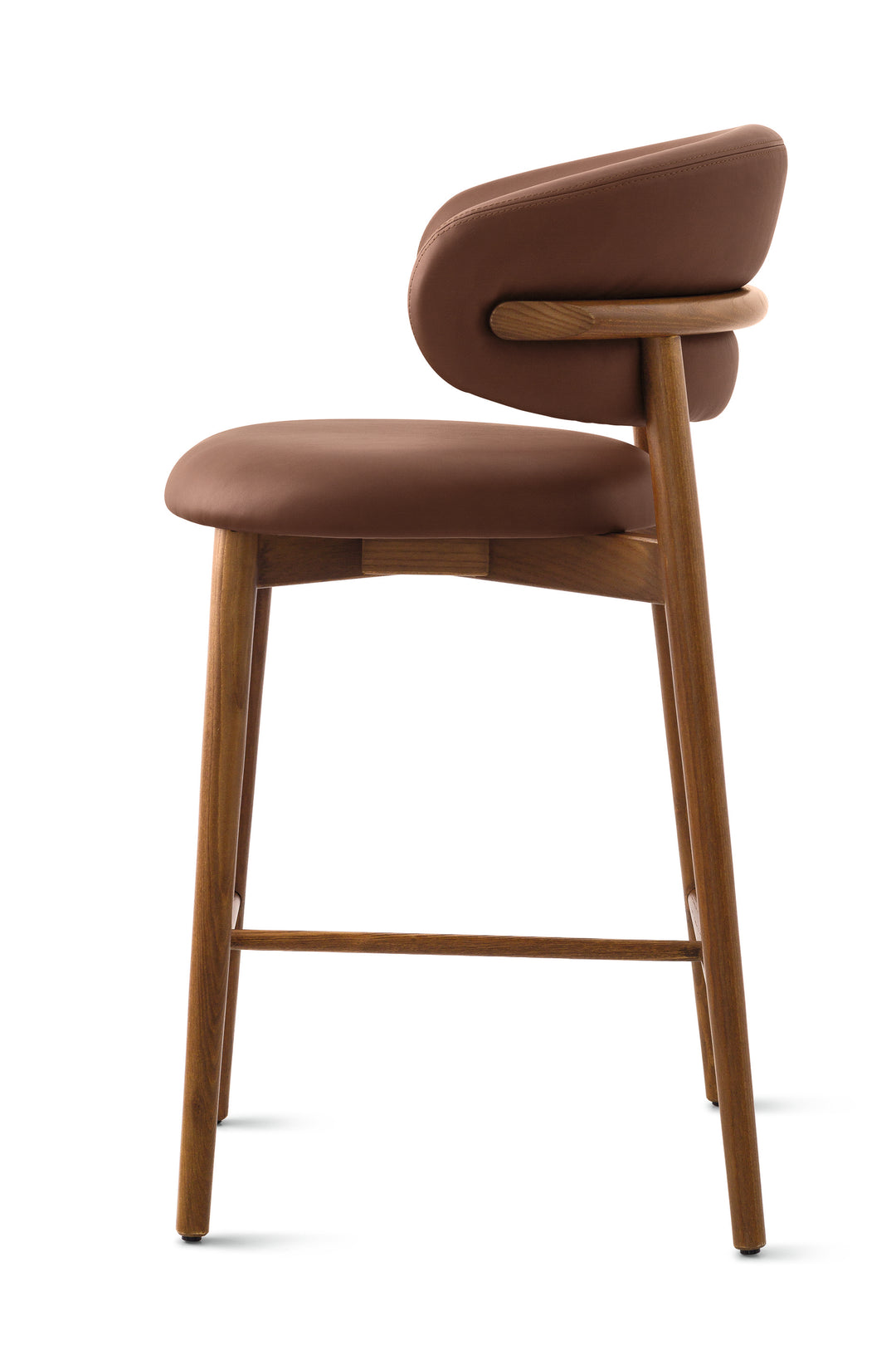 Oleandro Stool Wood Walnut Tobacco  Calligaris   