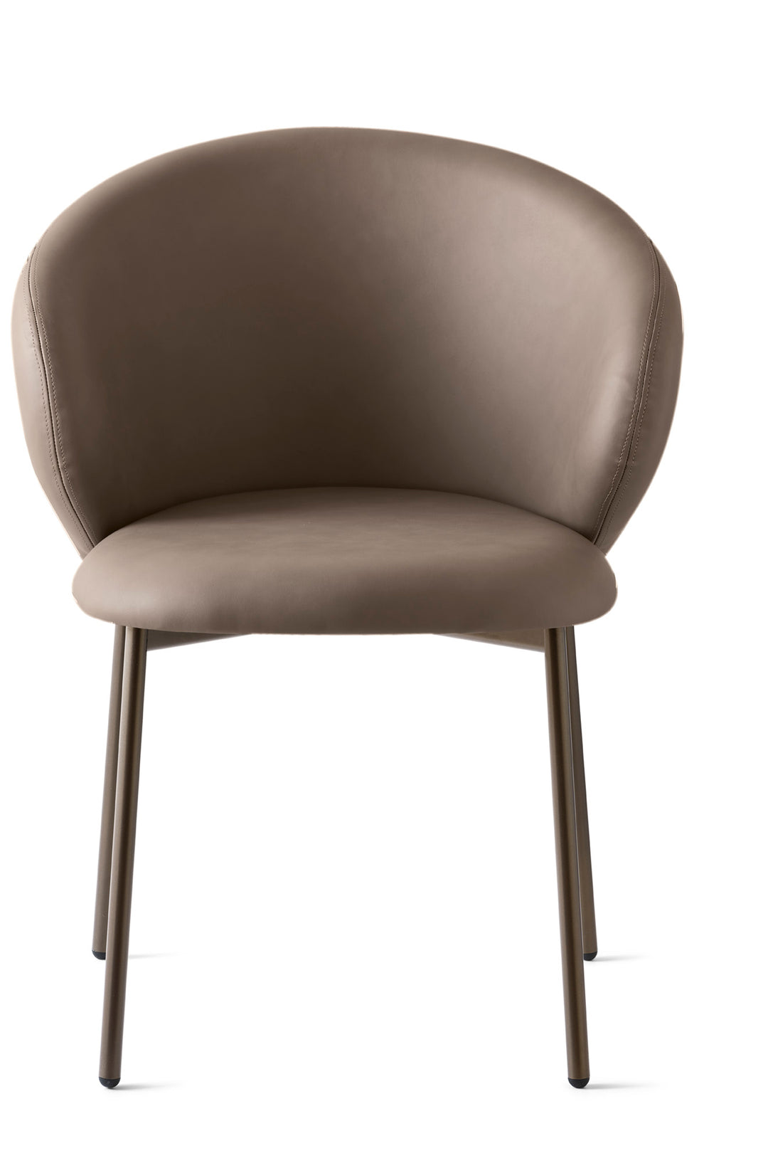 Oleandro Full Back Chair ML Lounge Chairs Calligaris Softer: SLR Mud Brown Metal: P29L Matt Bronze