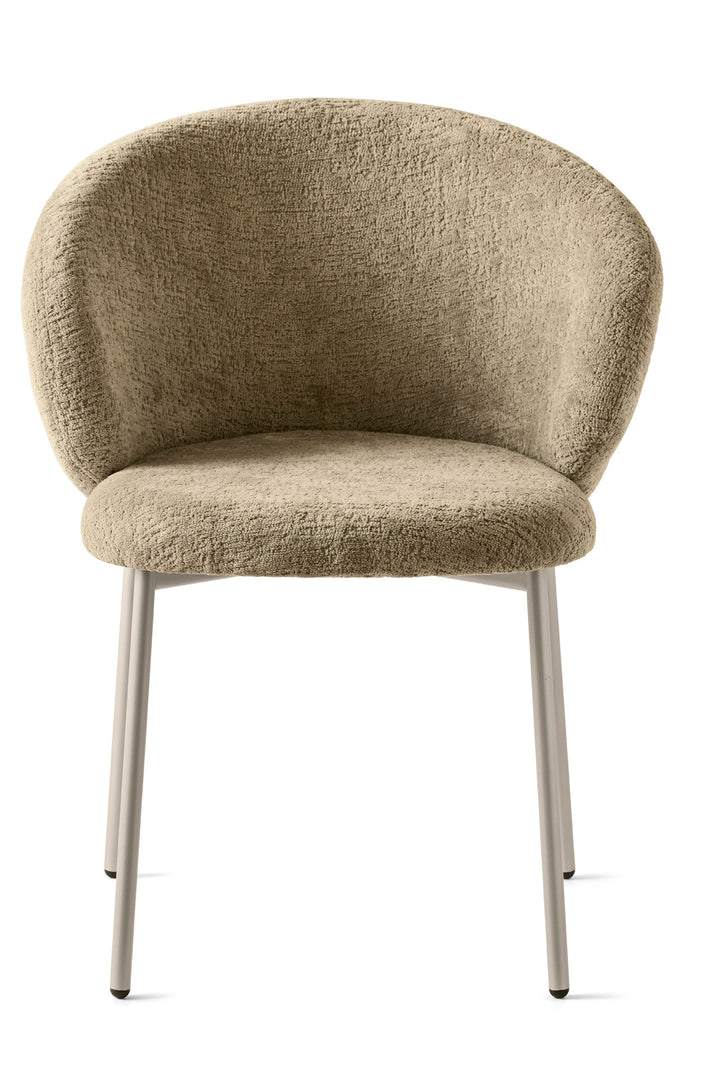 Oleandro Full Back Chair ML Lounge Chairs Calligaris Aspen: T2J Taupe Metal: P46M Matt Pearl Beige
