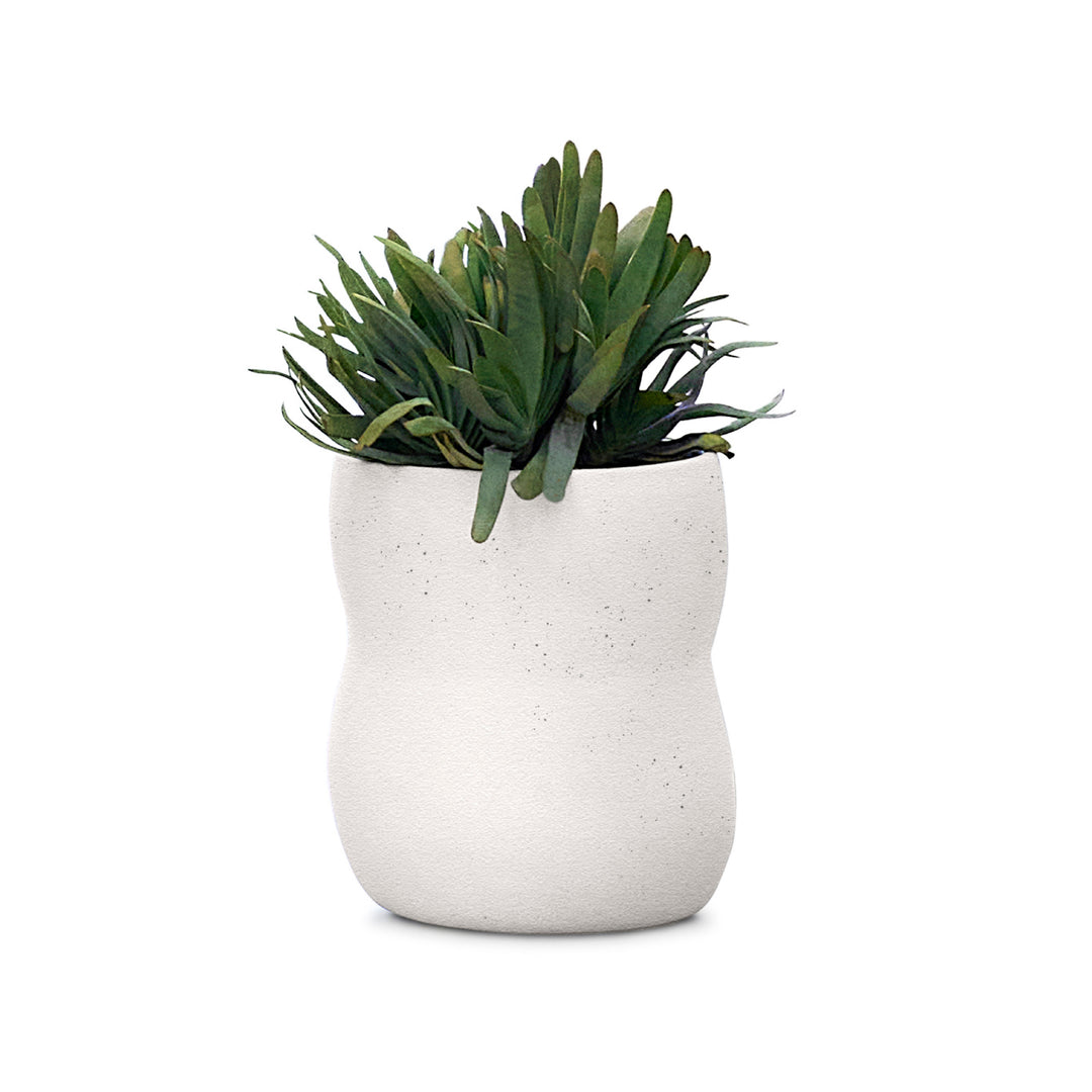 Pebble Planter – Extra Small Outdoor Planters Indigenus White