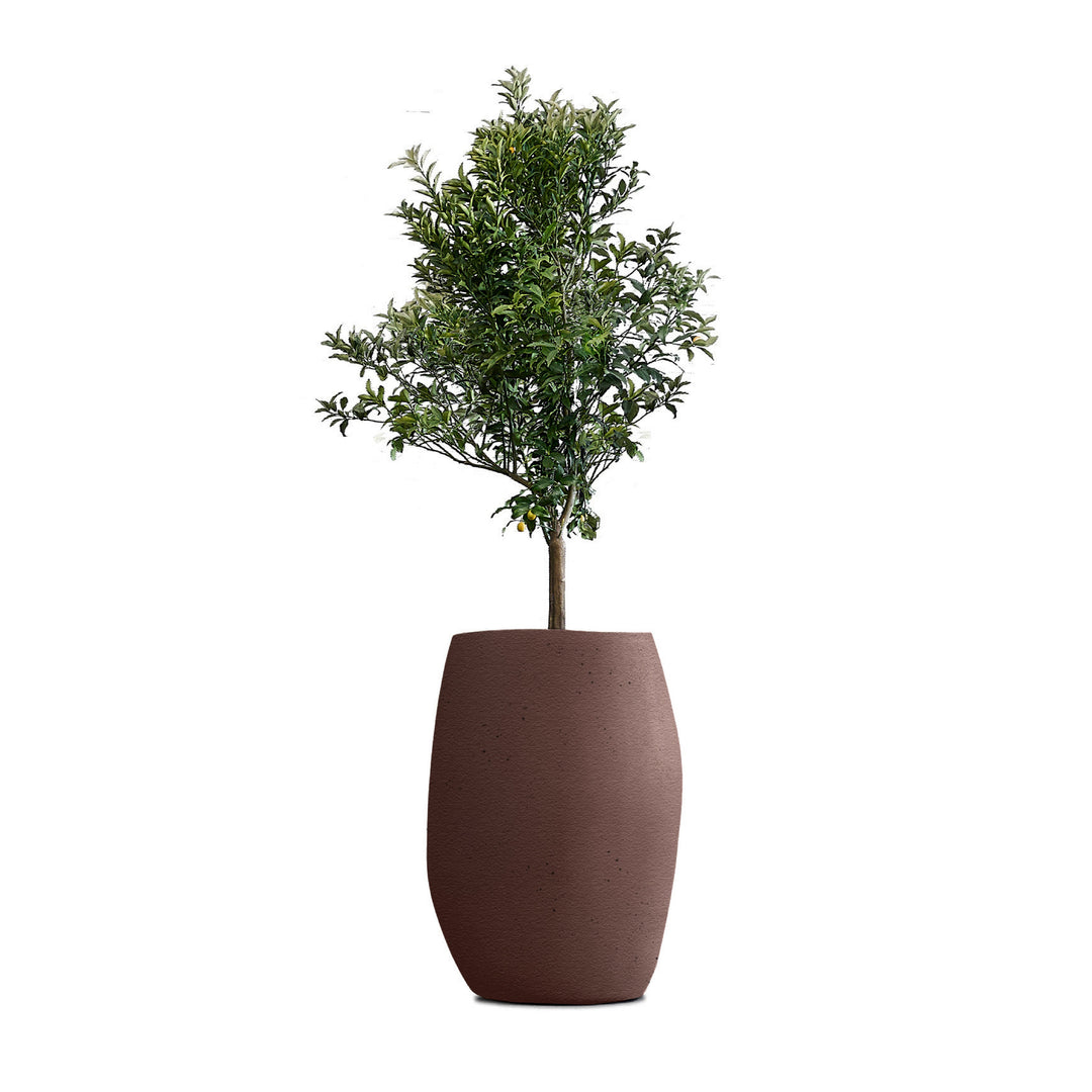 Pebble Planter – Tall Outdoor Planters Indigenus Brown