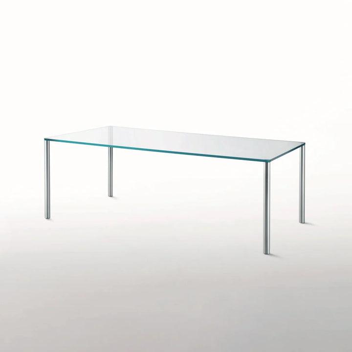 Metal Rectangular Dining Table Dining Table Glas Italia MET01: L 70.9"x W 31.5" x H 28.3" 2 Month Delivery 