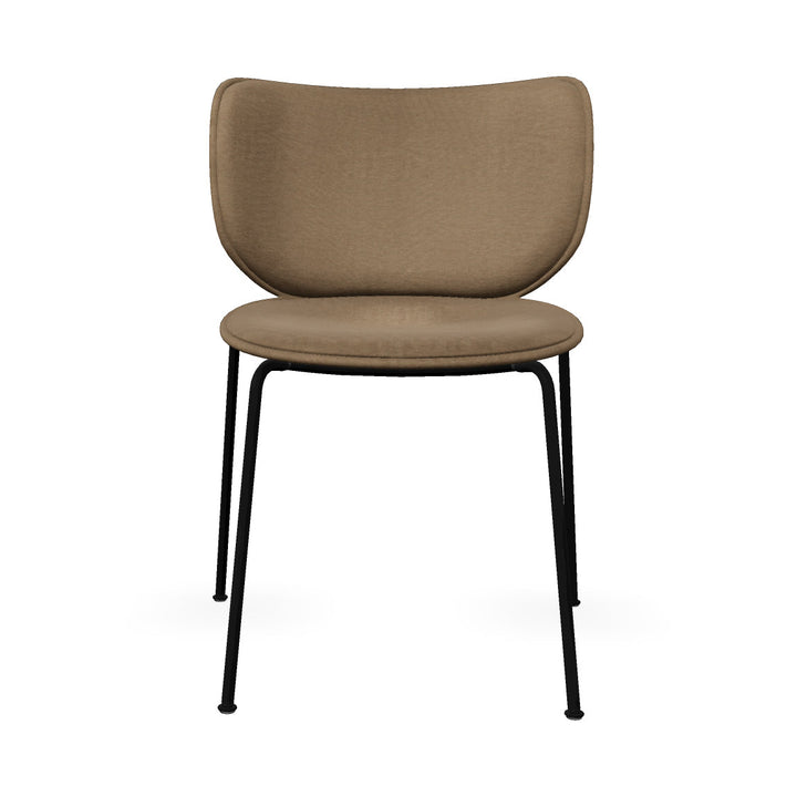 Hana Upholstered Stackable Dining Chair Chairs Moooi Palette Clay Black