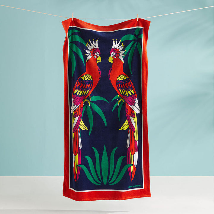 Parrots Beach Towel Jonathan Adler
