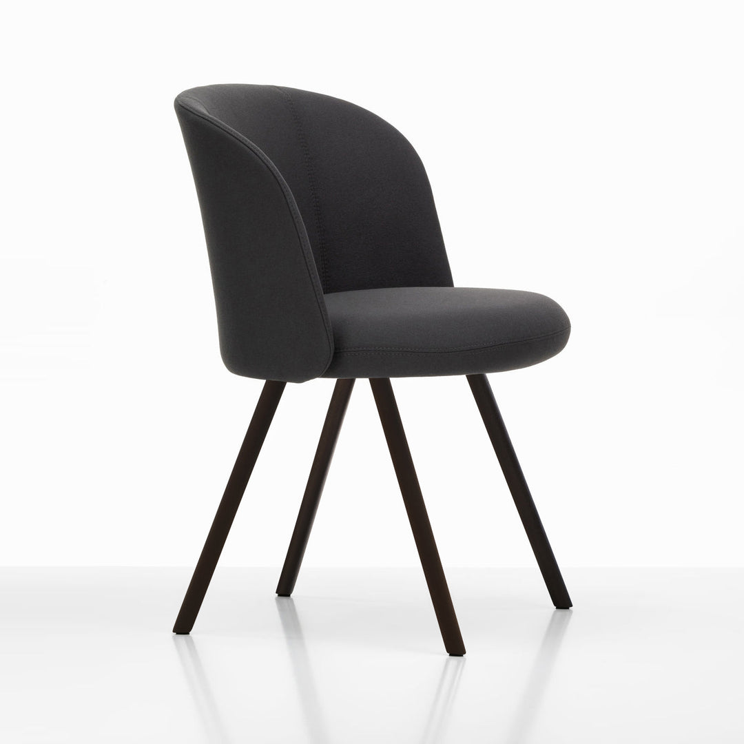 Mikado Dining Chair Chairs Vitra Plano Dark Grey Dark Oak