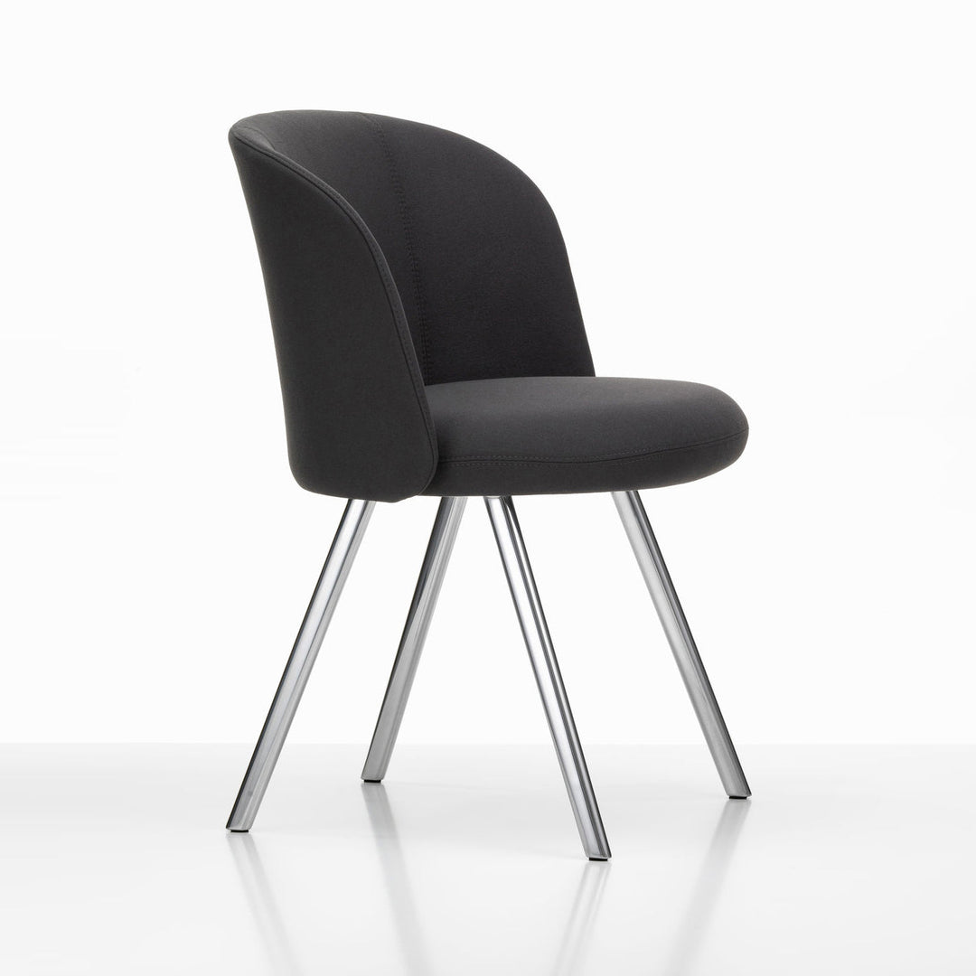 Mikado Dining Chair Chairs Vitra Plano Dark Grey Polished Aluminum