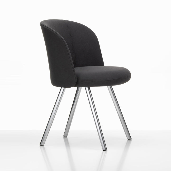 Mikado Dining Chair Chairs Vitra Plano Dark Grey Polished Aluminum