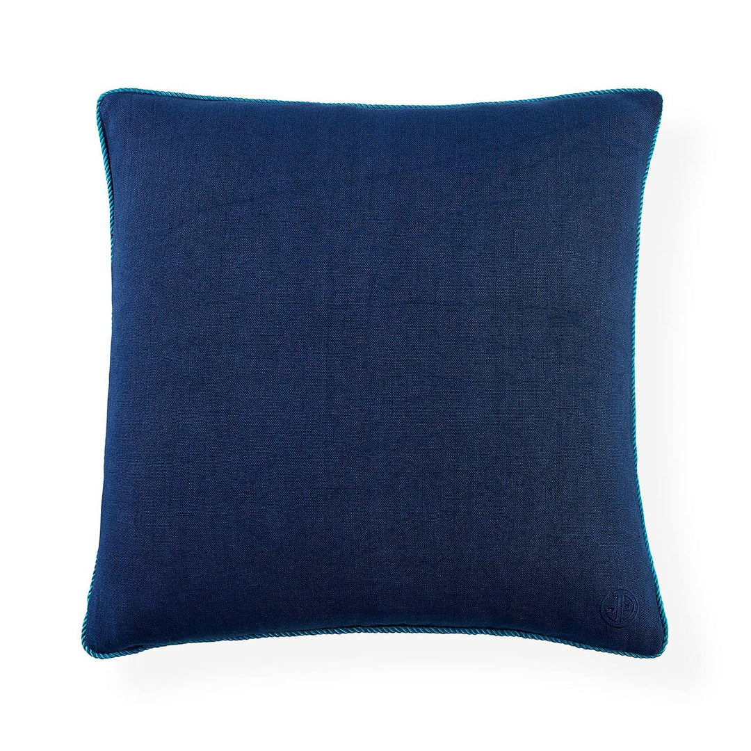 Pompidou Blue Border Pillow Jonathan Adler