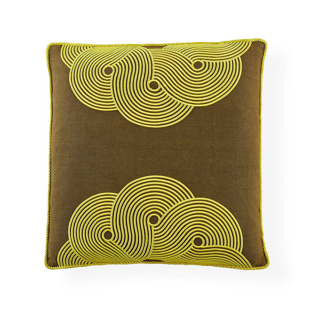 Pompidou Avocado Half Circles Pillow Jonathan Adler