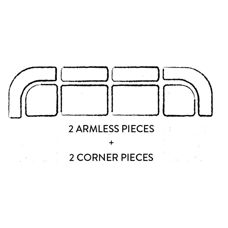 Pompidou 40" Modular Corner Piece Jonathan Adler