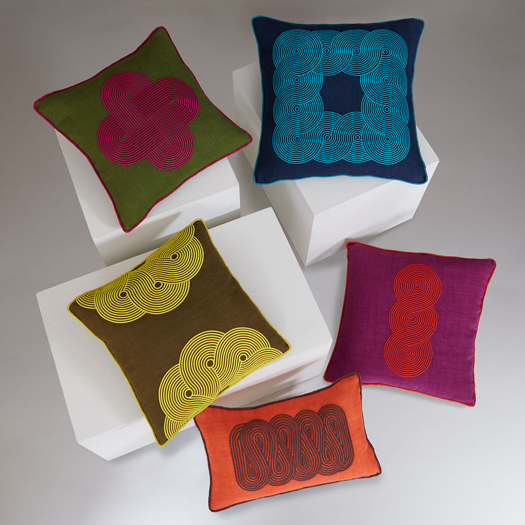 Pompidou Olive Plus Pillow Jonathan Adler