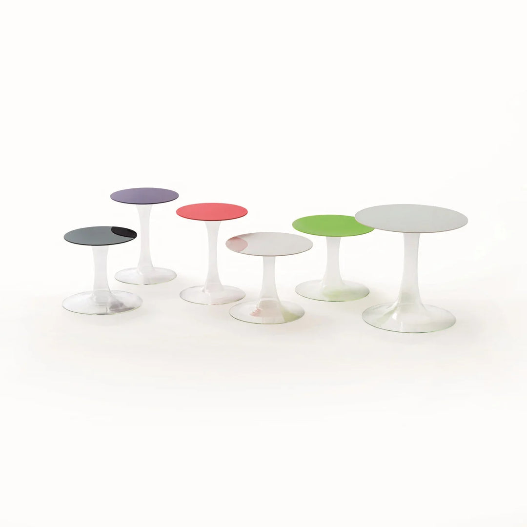 Funghetti Tavoli Bassi Low Glass End Table End Table Glas Italia   