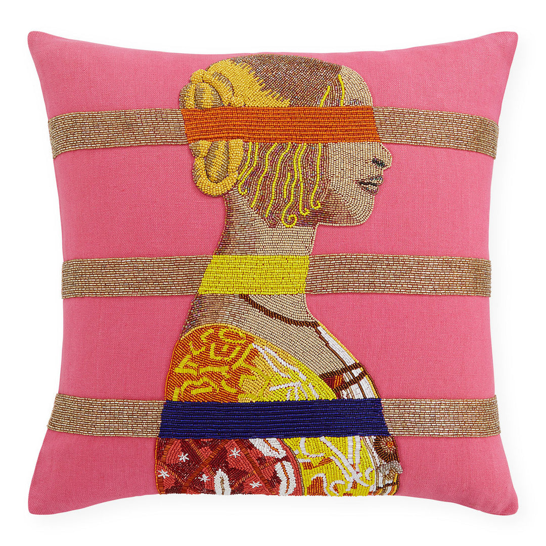 Renaissance Bars Beaded Pillow Jonathan Adler