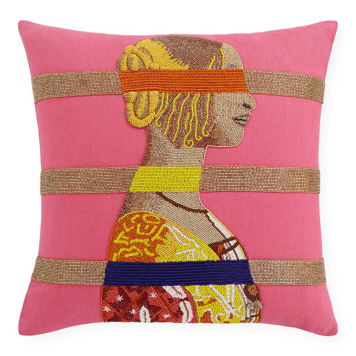 Renaissance Bars Beaded Pillow Jonathan Adler
