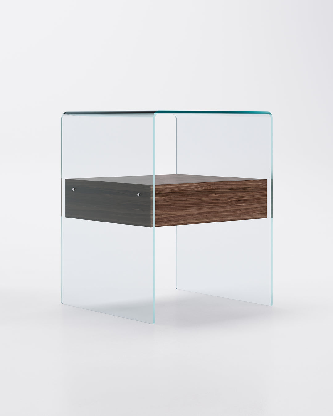 Rialto Nightstand Table Tobacco Wood Drawer High Nightstands Fiam   