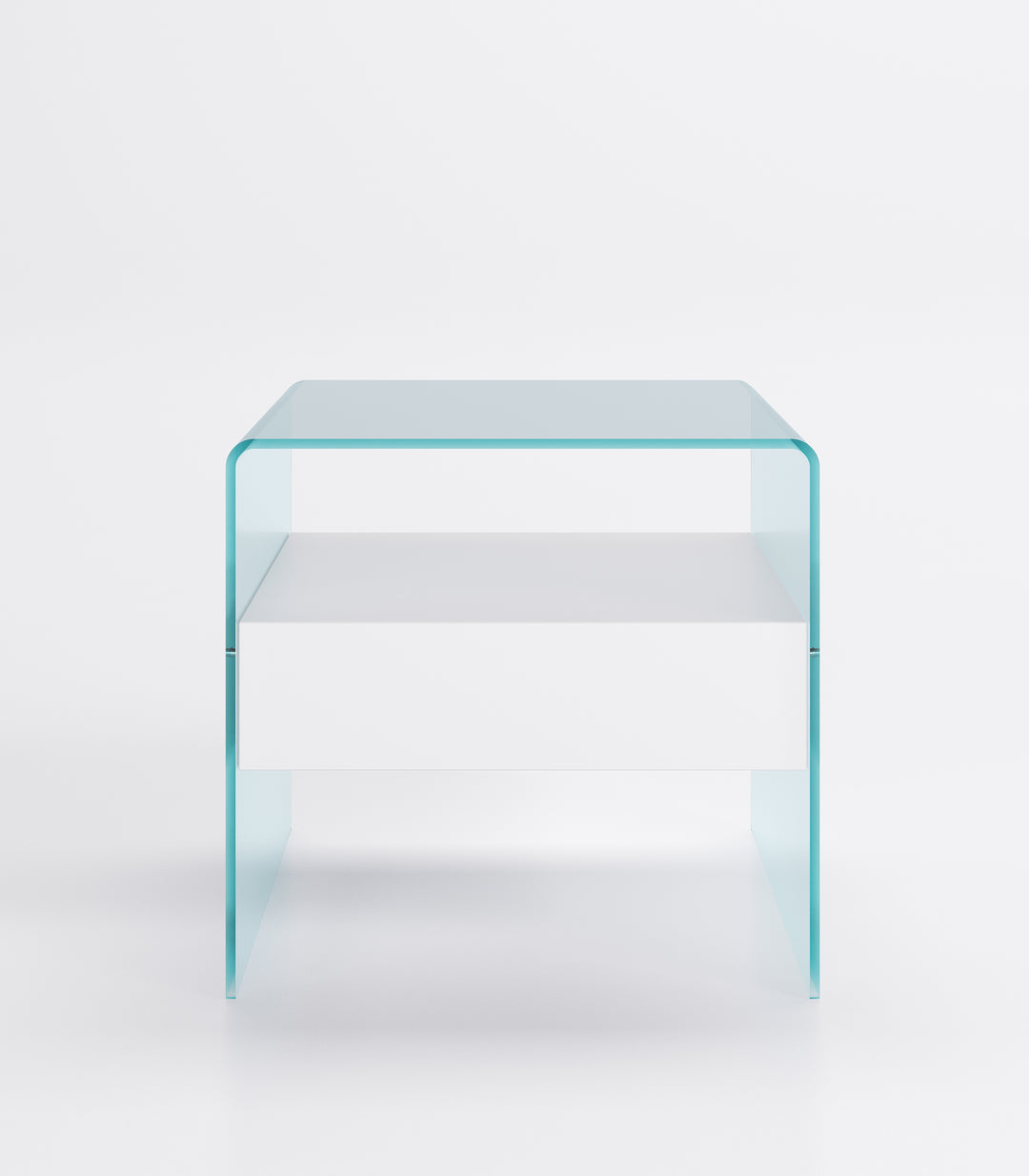 Rialto Nightstand Table White Wood Drawer Low Nightstands Fiam   