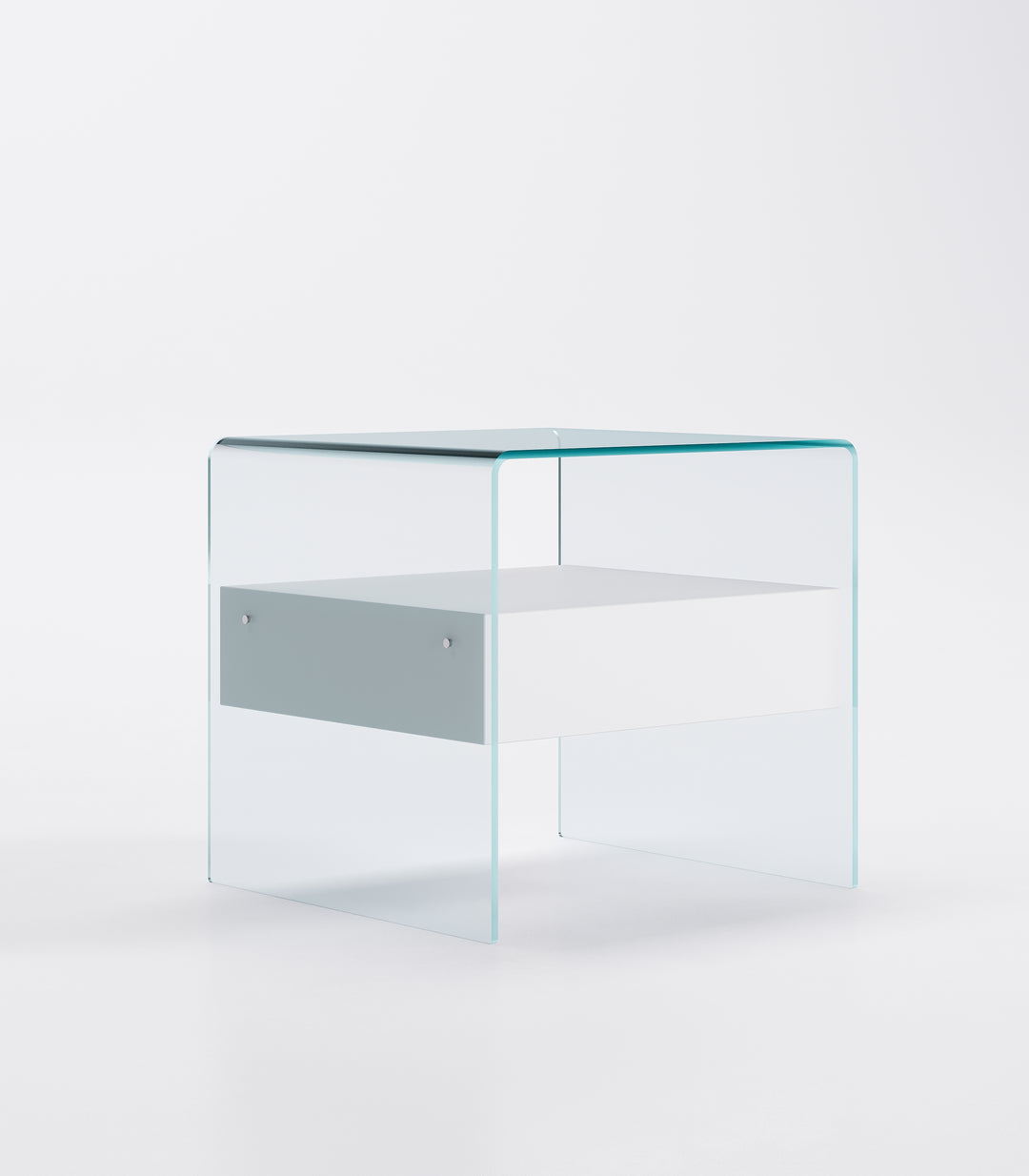 Rialto Nightstand Table White Wood Drawer Low Nightstands Fiam   