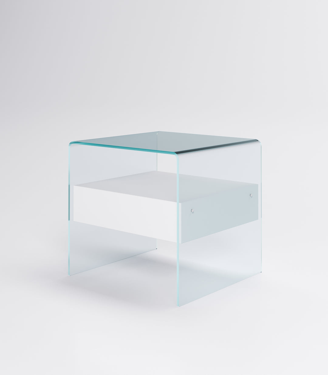 Rialto Nightstand Table White Wood Drawer Low Nightstands Fiam   