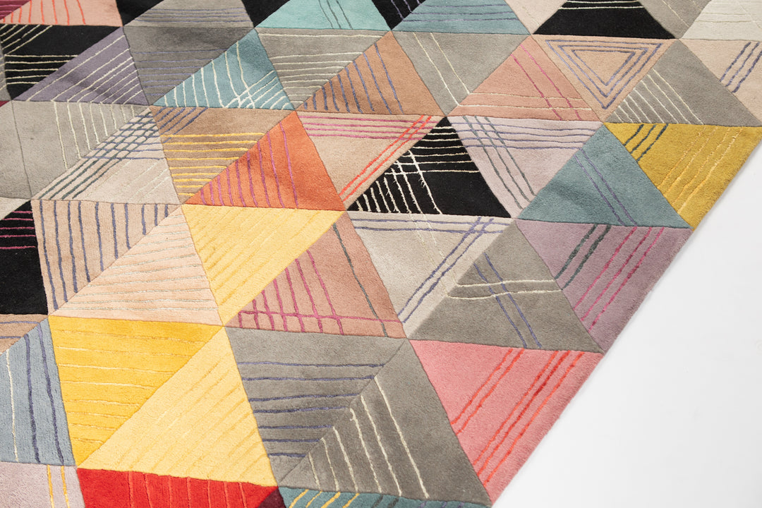 Black Losanges Area Rug Rugs Roche Bobois   