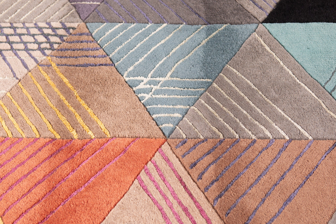 Black Losanges Area Rug Rugs Roche Bobois   