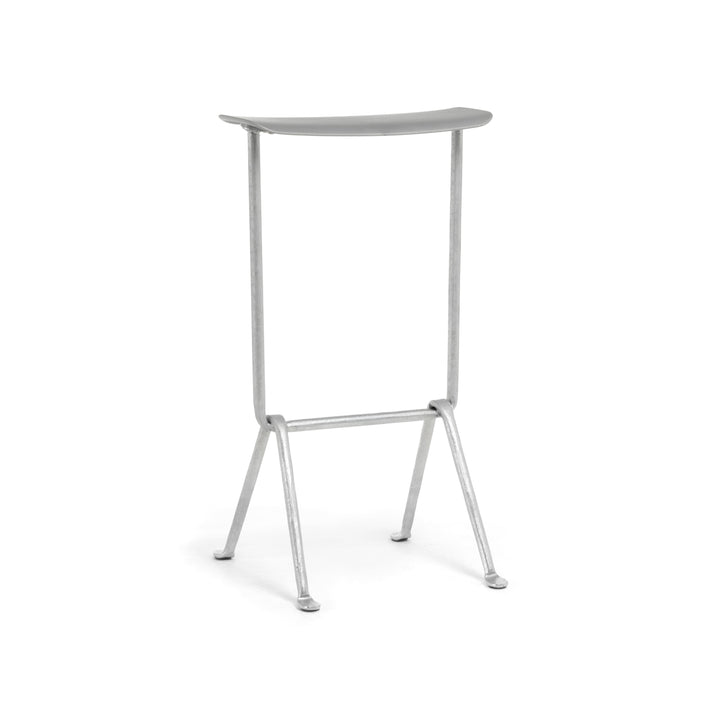 Officina Outdoor Barstool Bar Stools Magis Galvanized 5250 Polypropylene Grey Metallised 1761 C High: 75 in height