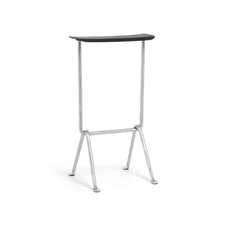 Officina Outdoor Barstool Bar Stools Magis Galvanized 5250 Polypropylene Black 1763 C High: 75 in height