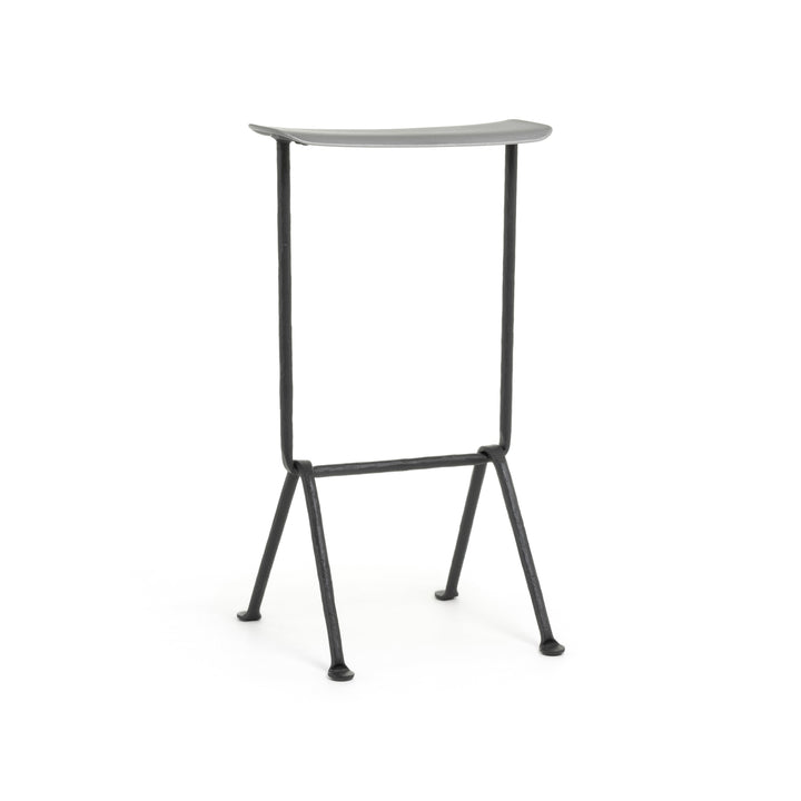 Officina Outdoor Barstool Bar Stools Magis Grey Anthracite 5142 Polypropylene Grey Metallised 1761 C High: 75 in height