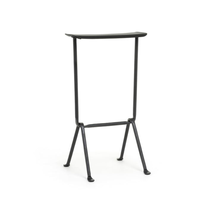 Officina Outdoor Barstool Bar Stools Magis Grey Anthracite 5142 Polypropylene Black 1763 C High: 75 in height