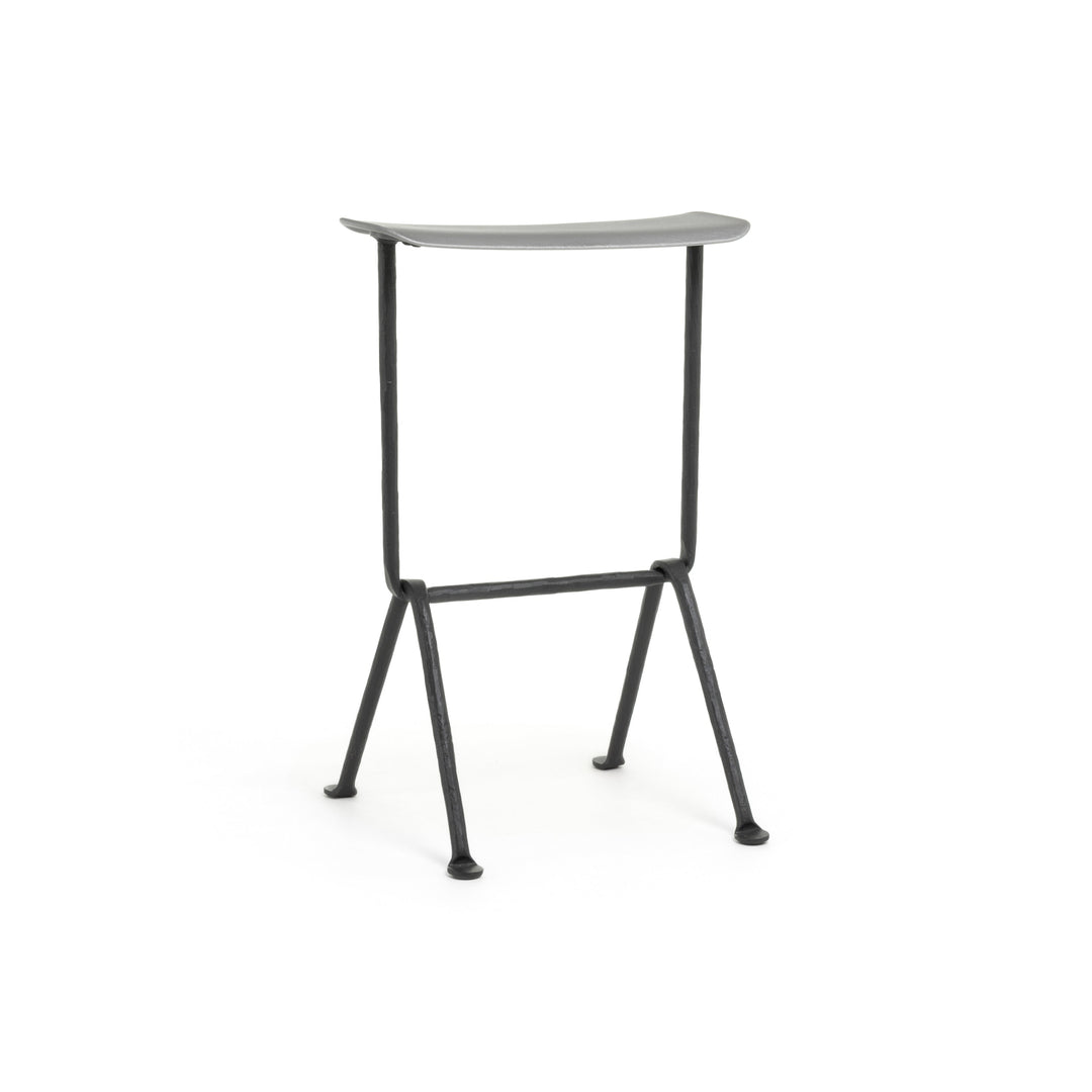 Officina Outdoor Barstool Bar Stools Magis Grey Anthracite 5142 Polypropylene Grey Metallised 1761 C Medium: 65 in height
