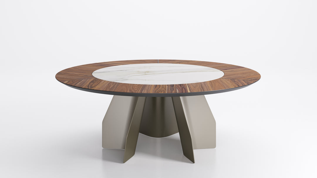 Senator Ker-Wood Round Dining Table Dining Table Cattelan Italia   