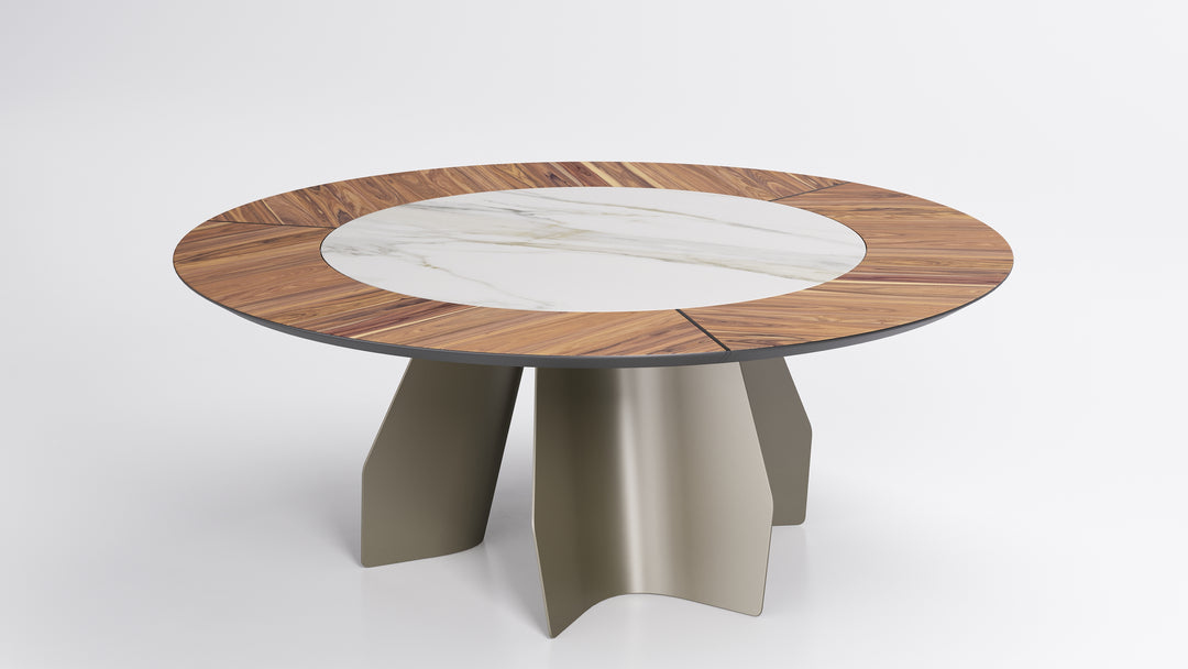 Senator Ker-Wood Round Dining Table Dining Table Cattelan Italia   