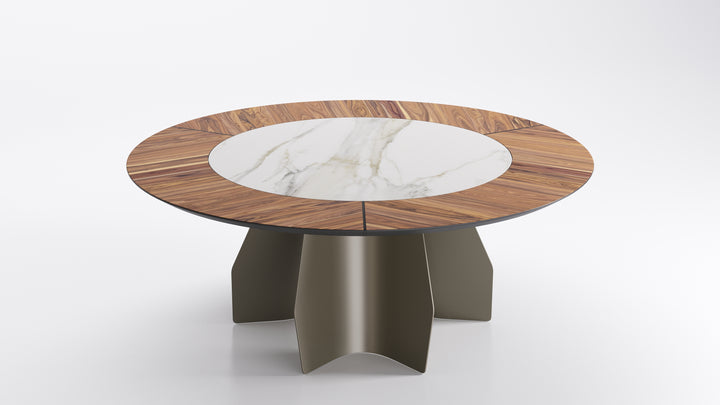 Senator Ker-Wood Round Dining Table Dining Table Cattelan Italia   