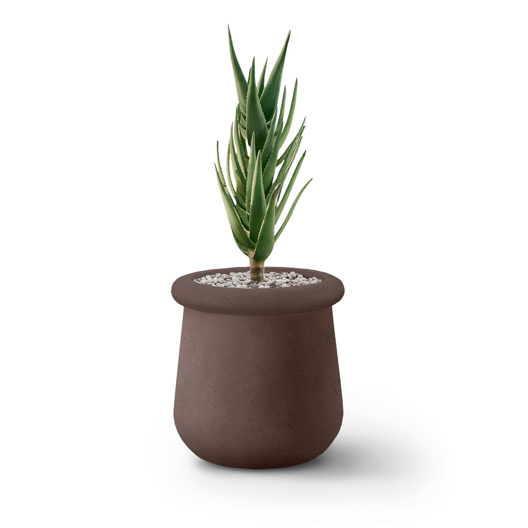 Soma Planter – Small Outdoor Planters Indigenus Brown