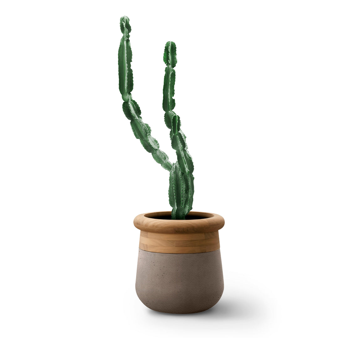 Soma Wood Planter – Small Outdoor Planters Indigenus Mushroom Oiled