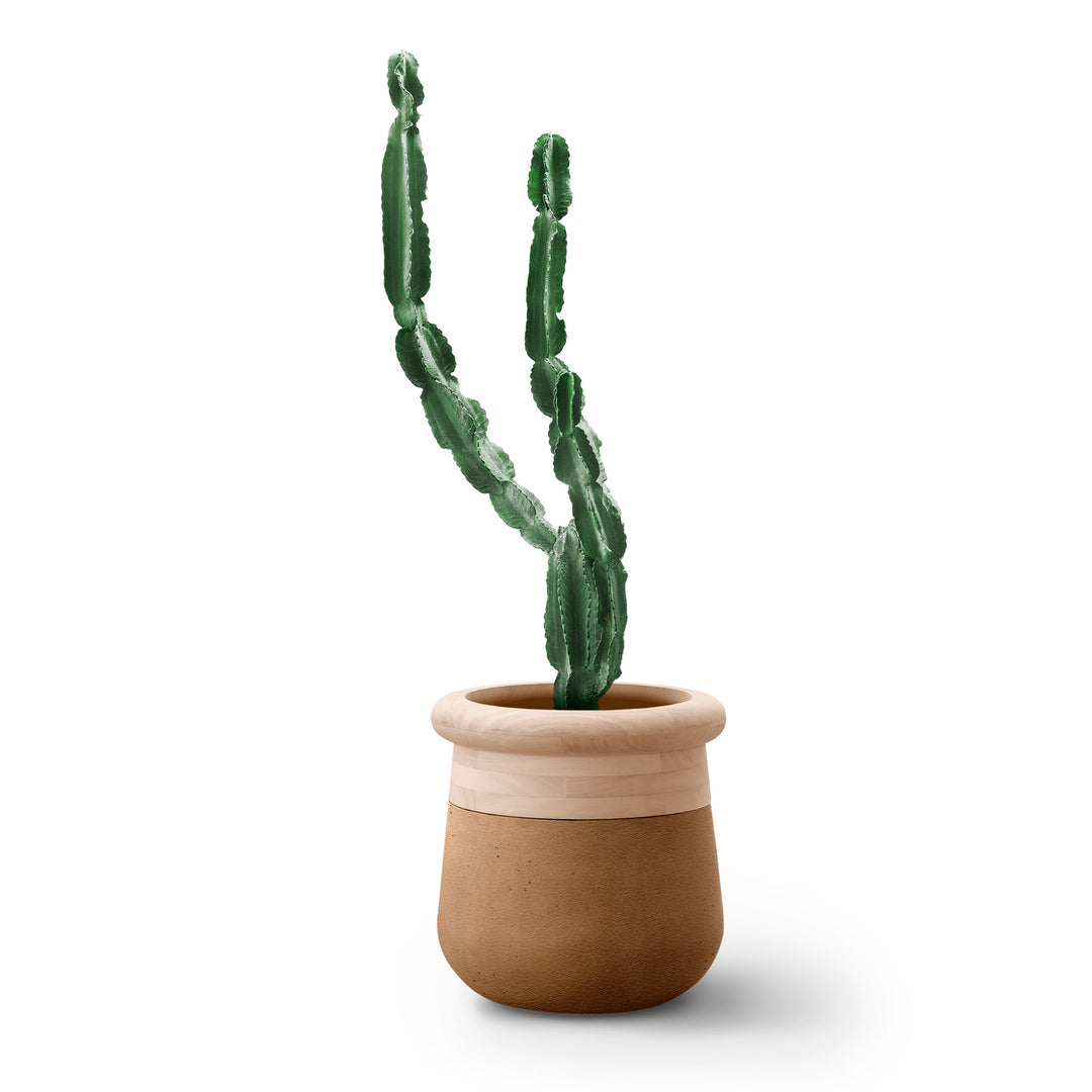 Soma Wood Planter – Small Outdoor Planters Indigenus Nutmeg Natural