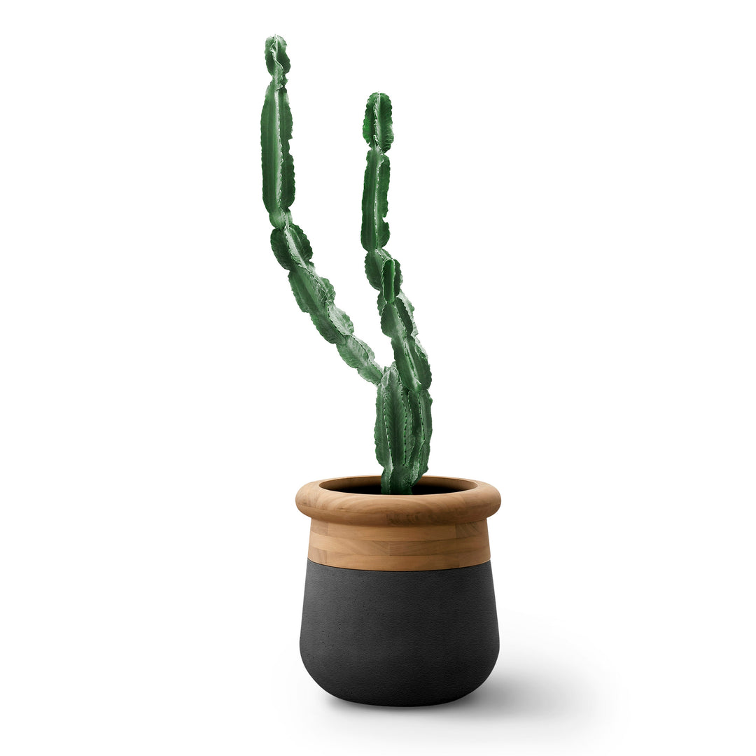 Soma Wood Planter – Small Outdoor Planters Indigenus Black Oiled