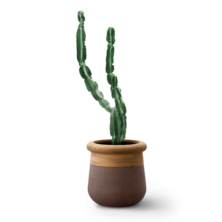 Soma Wood Planter – Small Outdoor Planters Indigenus Brown Oiled