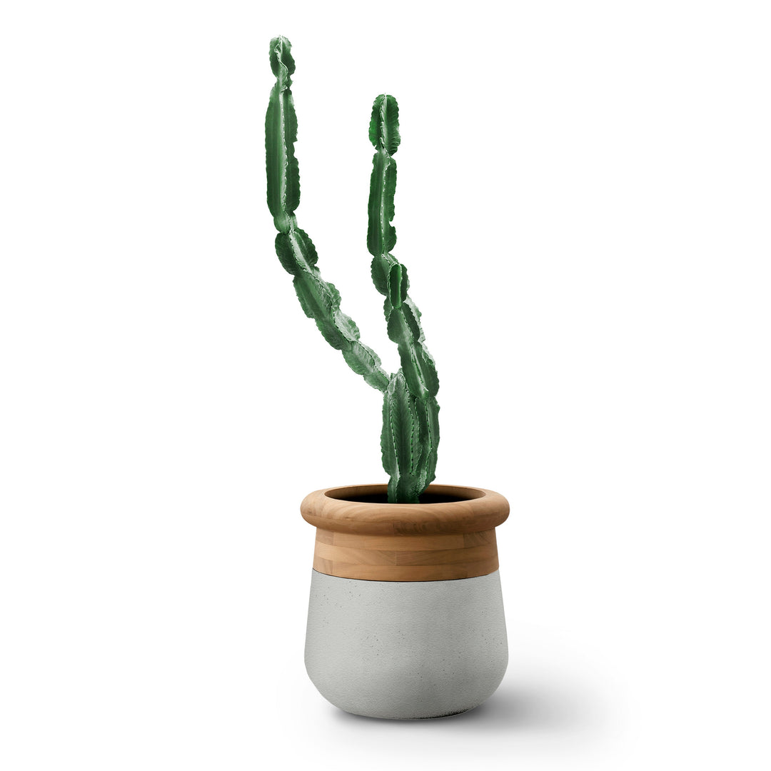 Soma Wood Planter – Small Outdoor Planters Indigenus Grey Oiled