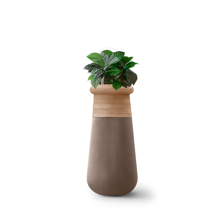 Soma Wood Planter – Slim XS Outdoor Planters Indigenus Mushroom Natural